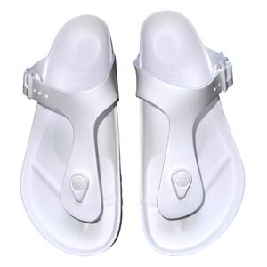 Birkenstock Size 41 10 Gizeh Essentials EVA White Thong Sandals NWOT
